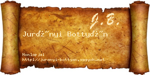 Jurányi Bottyán névjegykártya